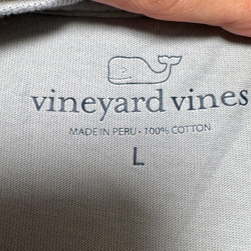 Vineyard Vines Pocket T Shirt Mens Large Gray Tropical Whale Graphic - Picture 5 of 7